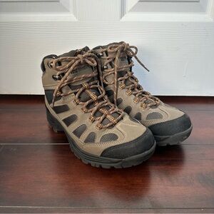 Size 8.5 Men’s Rugged Outback Hiking Boots Leather Mid Top Lace Up
